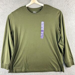 NEW Eddie Bauer Long Sleeve Crew Neck‎ Tee Shirt Mens 2XL Green Workwear NWT $34